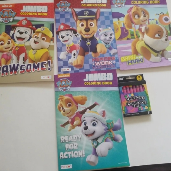 Nickeloden Paw Patrol Jumbo Coloring and Activity Books Lot of 4 One Set Crayons - Picture 4 of 7